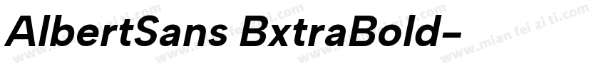 AlbertSans BxtraBold字体转换